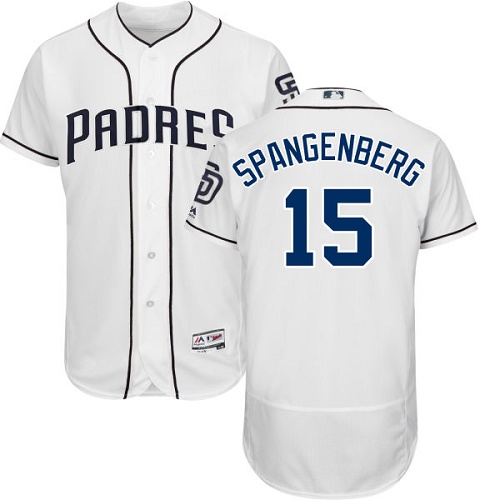 Padres #15 Cory Spangenberg White Flexbase Authentic Collection Stitched MLB Jersey